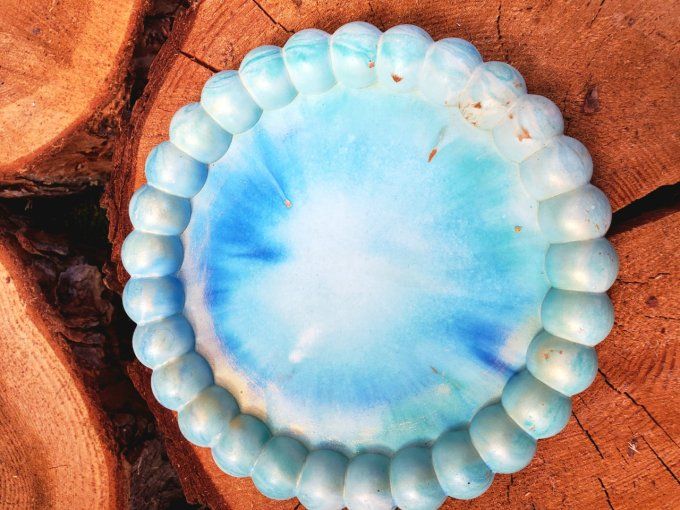 Nature résine - Vide poche "Boule" Nuances Bleus