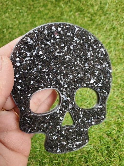 Sous verre ou déco à accrocher au mur SKULL noir s